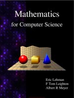 Mathematics for computer science by eric lehman, f tom leighton and albert r meyer