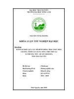 Đánh giá hiệu quả các mô hình trồng trọt thực hiện chương trình xây dựng nông thôn mới tại xã phượng tiến   huyện định hóa   tỉnh thái nguyên 