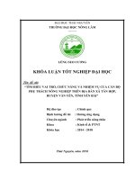 Tìm hiểu vai trò, chức năng và nhiệm vụ của cán bộ phụ trách nông nghiệp trên địa bàn xã tân hợp   huyện văn yên   tỉnh yên bái 