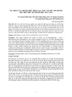TÁC ĐỘNG CỦA CHẾ ĐỘ THỦY ĐỘNG LỰC VÙNG VEN BỜ ẢNH HƯỞNG ĐẾN DIỄN BIẾN XÓI BỒI BỜ BIỂN TRÀ VINH