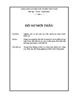 HỒ SƠ MỜI THẦU Gói thầu: Nghiên cứu và đề xuất các tiêu chuẩn an toàn trước thiên tai