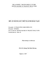ĐỀ ÁN ĐĂNG KÝ MỞ NGÀNH ĐÀO TẠO Tên ngành: SƢ PHẠM CÔNG NGHỆ THÔNG TIN TRƯỜNG ĐẠI HỌC SƯ PHẠM KỸ THUẬT VINH