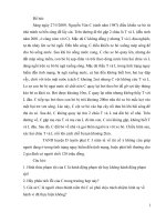 Đề bài sáng ngày 2752009, nguyễn văn c (sinh năm 1987) điều khiển xe bò từ nhà mình ra bến sông để lấy cát  trên đường đi thì gặp 2 cháu là t và l ( 