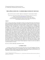 THE APPLICATION OF A TANDEM DIKE SYSTEM IN VIETNAM