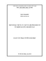 MỘT SỐ ĐẶC TRƯNG TU TẬP CỦA HỆ PHÁI KHẤT SĨ TỪ KHỞI NGUYÊN CHO ĐẾN NAY