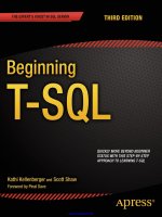 Beginning t SQL, 3rd edition 
