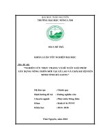 Nghiên cứu thực trạng và đề xuất giải pháp xây dựng nông thôn mới tại xã lao và chải   huyện yên minh   tỉnh hà giang 