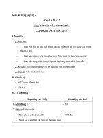 Giáo án Tiếng Việt 2 tuần 3 bài: Tập làm văn  Sắp xếp câu trong bài. Lập danh sách học sinh