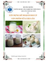 Xây dựng kế hoạch HACCP cho sản phẩm sữa chua ăn