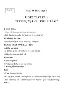 Giáo án Tiếng Việt 2 tuần 3 bài: Luyện từ và câu  Từ chỉ sự vật. Câu kiểu Ai là gì?