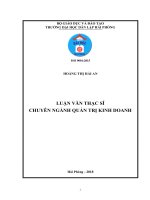 Giải pháp quản lý nhà nước về hải quan đối với doanh nghiệp chế xuất trong khu công nghiệp nomura tại chi cục hải quan khu chế xuất và khu công nghiệp hải phòng   