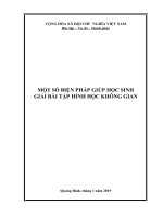 SKKN một số BIỆN PHÁP GIÚP học SINH GIẢI bài tập HÌNH học KHÔNG GIAN 