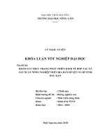 Khảo sát thực trạng phát triển kinh tế hợp tác xã sản xuất nông nghiệp trên địa bàn huyện na rì   tỉnh bắc kạn 