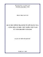 Quan hệ chính trị, kinh tế Liên bang Nga - Cộng hòa xã hội chủ nghĩa Việt Nam từ năm 2001 đến năm 2015