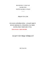 Xây dựng mô hình nông lâm kết hợp ở huyện định quán, tỉnh đồng nai theo hướng phát triển bền vững (tt) 