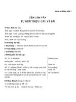 Giáo án Tiếng Việt 2 tuần 1 bài: Tập làm văn  Tự giới thiệu. Câu và bài