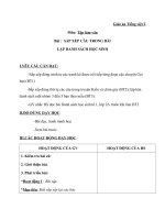 Giáo án Tiếng Việt 2 tuần 3 bài: Tập làm văn  Sắp xếp câu trong bài. Lập danh sách học sinh