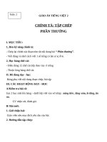 Giáo án Tiếng Việt 2 tuần 2 bài: Chính tả  Tập chép: Phần thưởng. Phân biệt SX, ĂN ĂNG. Bảng chữ cái