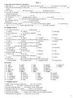 Cac de luyen thi ôn tập tiếng anh giữa kì 2