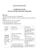 Giáo án Tiếng Việt 2 tuần 2 bài: Luyện từ và câu  Mở rộng vốn từ: Từ ngữ về học tập. Dấu chấm hỏi