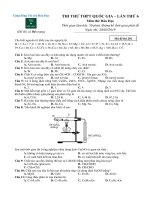 ĐỀ THI THỬ THPT QG   lần 6   môn hóa học   TYHH 