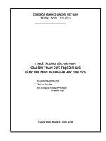 SKKN GIẢI bài TOÁN cực TRỊ số PHỨC BẰNG PHƯƠNG PHÁP HÌNH học GIẢI TÍCH 