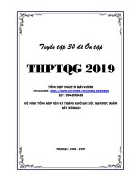 30 đề thi thử THPTQG 2019 môn TOÁN (có đáp án CHI TIẾT)