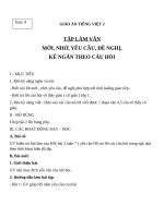 Giáo án Tiếng Việt 2 tuần 8 bài: Tập làm văn  Mời, nhờ, yêu cầu, đề nghị. Kể ngắn theo câu hỏi