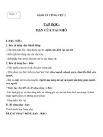 Giáo án Tiếng Việt 2 tuần 3 bài: Tập đọc  Bạn của Nai Nhỏ