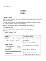 Giáo án Tiếng Việt 2 tuần 3 bài: Tập đọc  Gọi bạn