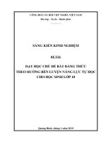 SKKN dạy học CHỦ đề bất ĐẲNG THỨC THEO HƯỚNG rèn LUYỆN NĂNG lực tự học CHO học SINH lớp 10 