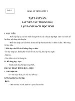 Giáo án Tiếng Việt 2 tuần 3 bài: Tập làm văn  Sắp xếp câu trong bài. Lập danh sách học sinh