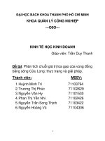 Kinh tế học kinh doanhTiểu luận Phân tích chuỗi giá trị lúa gạo của Đồng bằng sông Cửu Long