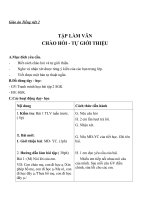 Giáo án Tiếng Việt 2 tuần 2 bài: Tập làm văn  Chào hỏi. Tự giới thiệu