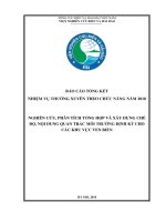 NGHIÊN CỨU, PHÂN TÍCH TỔNG HỢP VÀ XÂY DỰNG CHẾ ĐỘ, NỘI DUNG QUAN TRẮC MÔI TRƯỜNG ĐỊNH KỲ CHO CÁC KHU VỰC VEN BIỂN