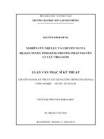 Nghiên cứu nội lực và chuyển vị của hệ dàn tuyến tính bằng phương pháp nguyên lý cực trị gauss   