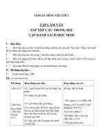 Giáo án Tiếng Việt 2 tuần 3 bài: Tập làm văn  Sắp xếp câu trong bài. Lập danh sách học sinh