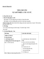 Giáo án Tiếng Việt 2 tuần 1 bài: Tập làm văn  Tự giới thiệu. Câu và bài