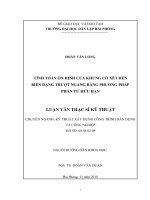 Tính toán ổn định của khung có xét đến biến dạng trượt ngang bằng phương pháp phần tử hữu hạn   