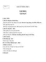 Giáo án Tiếng Việt 2 tuần 3 bài: Tập đọc  Gọi bạn