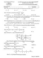 Đề kiểm tra khảo sát toán 12 THPT năm 2019 sở GDĐT hà nội