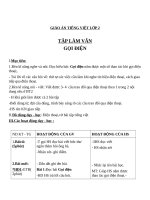 Giáo án Tiếng Việt 2 tuần 12 bài: Tập làm văn  Gọi điện