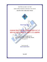 Ảnh hưởng của quá trình tiền xử lý đến sự thay đổi cấu trúc của khóm 