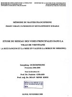 Etude du reseau des voies principales dans la ville de vientiane (la rue fangum et la mise en valeur la berge du mekong) (tt) 