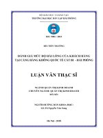 (Luận văn thạc sĩ) Đánh giá mức độ hài lòng của khách hàng tại Cảng hàng không quốc tế Cát Bi  Hải Phòng