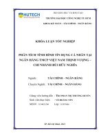 Phân tích tình hình tín dụng cá nhân tại ngân hàng việt nam thịnh vượng VPBank chi nhánh bùi hữu nghĩa