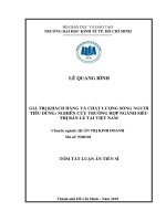 Giá trị khách hàng và chất lượng sống người tiêu dùng  nghiên cứu trường hợp ngành siêu thị bán lẻ tại việt nam tt 