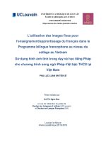 Sử dụng hình ảnh tĩnh trong dạy và học tiếng pháp cho chương trình song ngữ pháp việt bậc trung học cơ sở tại việt nam