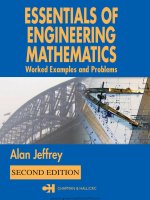 Essentials of engineering mathematics worked examples and problems 2nd edition by alan jeffrey