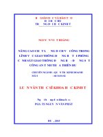 Nâng cao chất lượng dịch vụ công trong lĩnh vực giao thông đường bộ tại phòng cảnh sát giao thông đường bộ   đường sắt công an tỉnh thừa thiên huế 